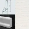 Плинтус шпонированный Burkle Ясень беленый 60x22, 1 м.п.